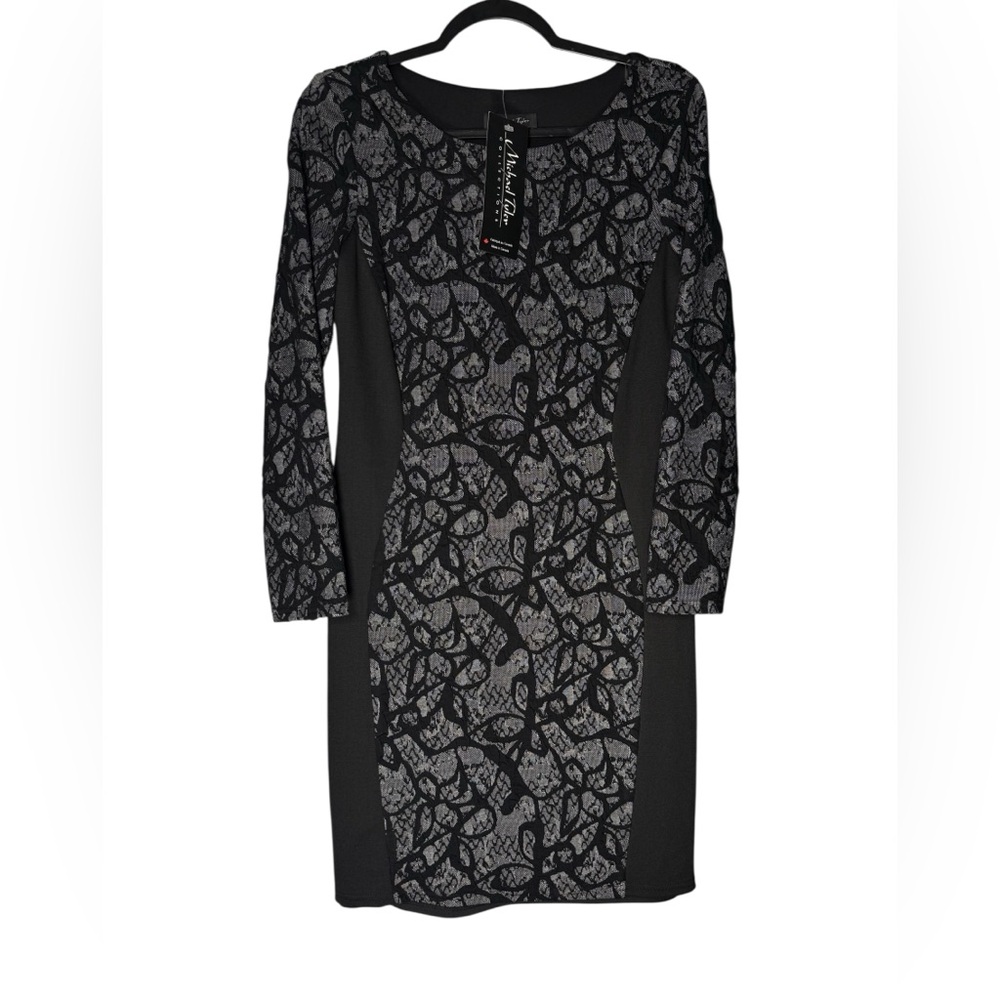 Michael Tyler Collections Black Gray Dress Women’s Small Made in Canada NWT